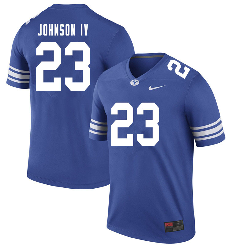 Men #23 Batchlor Johnson IV BYU Cougars College Football Jerseys Sale-Royal